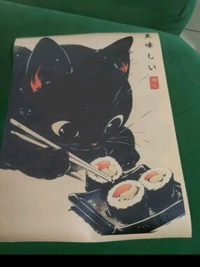 Cat Sushi Canvas Print ( 70 cm x 50 cm)